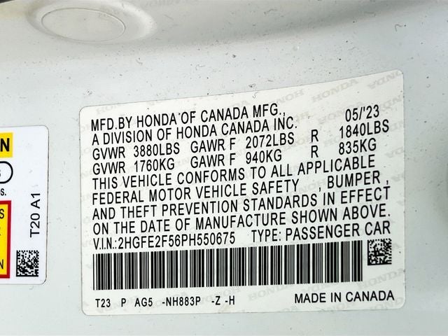 2023 Honda Civic Sport