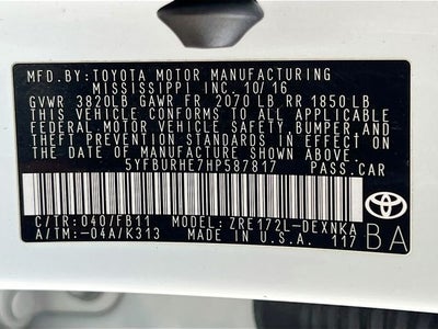 2017 Toyota Corolla LE