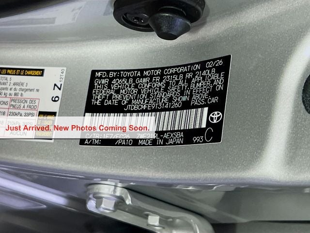 2026 Toyota Corolla Hybrid SE