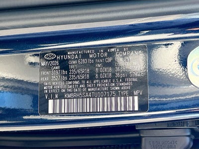 2026 Hyundai PALISADE HYBRID Blue SEL Premium 8P