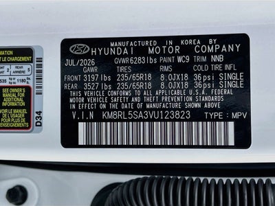 2027 Hyundai PALISADE HYBRID Blue SEL 7P