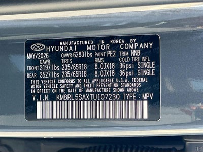 2026 Hyundai PALISADE HYBRID Blue SEL 8P