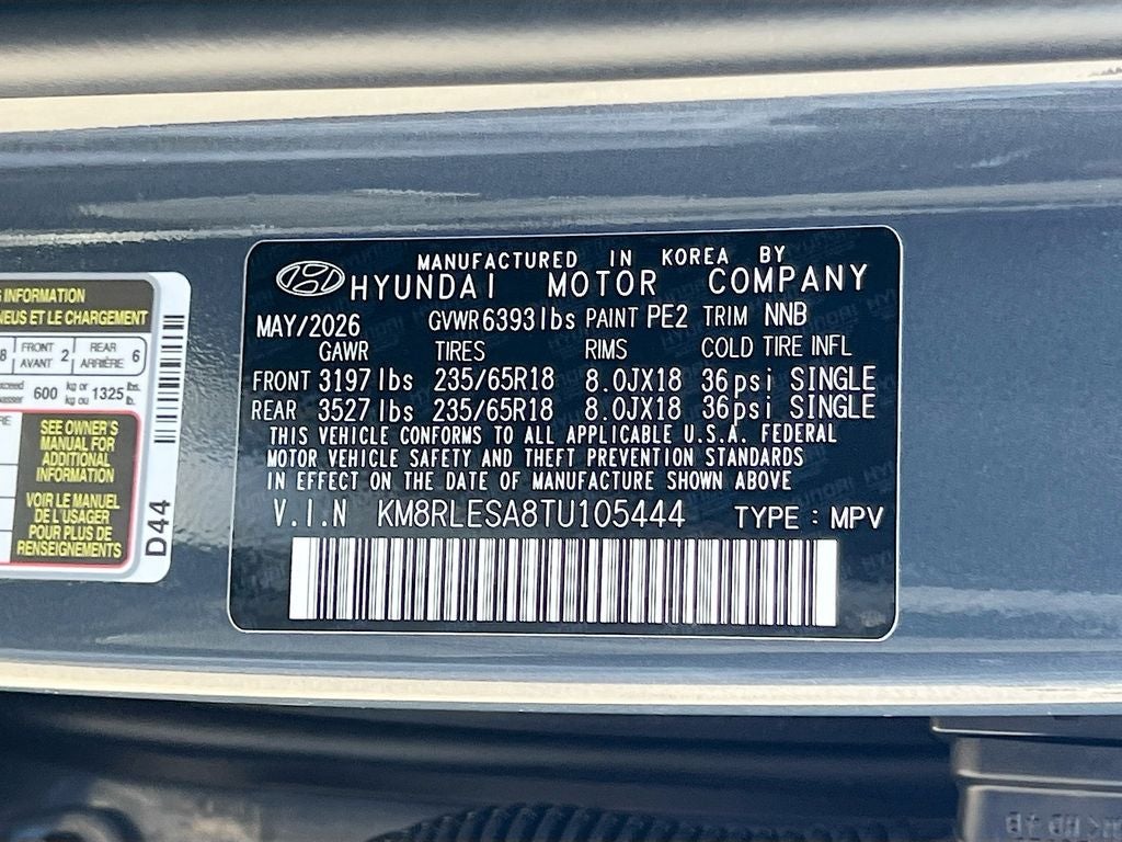 2026 Hyundai PALISADE HYBRID SEL 8P