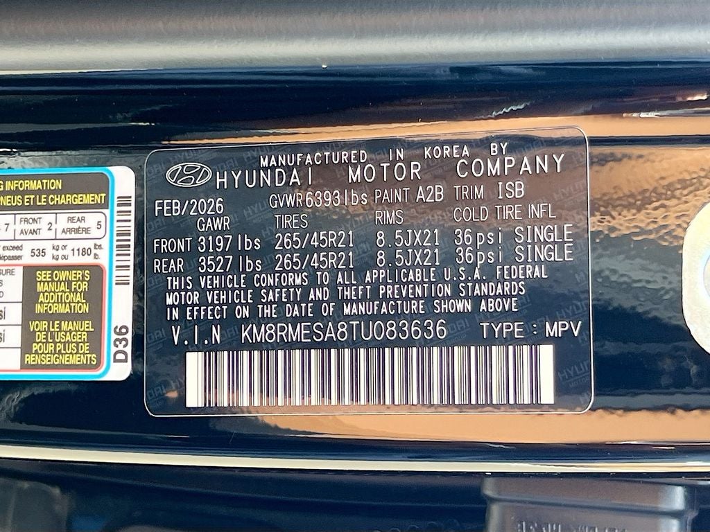 2026 Hyundai PALISADE HYBRID Calligraphy