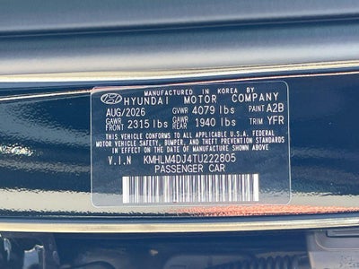 2026 Hyundai ELANTRA HYBRID Blue