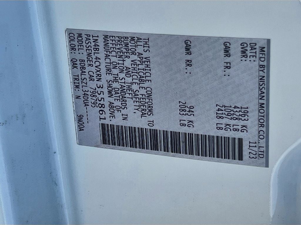 2024 Nissan Altima 2.5 SR