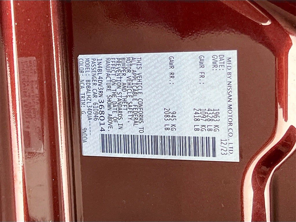 2024 Nissan Altima 2.5 SV