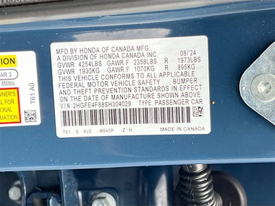 2025 Honda Civic Hybrid Sport