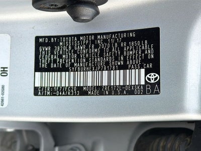 2018 Toyota Corolla SE