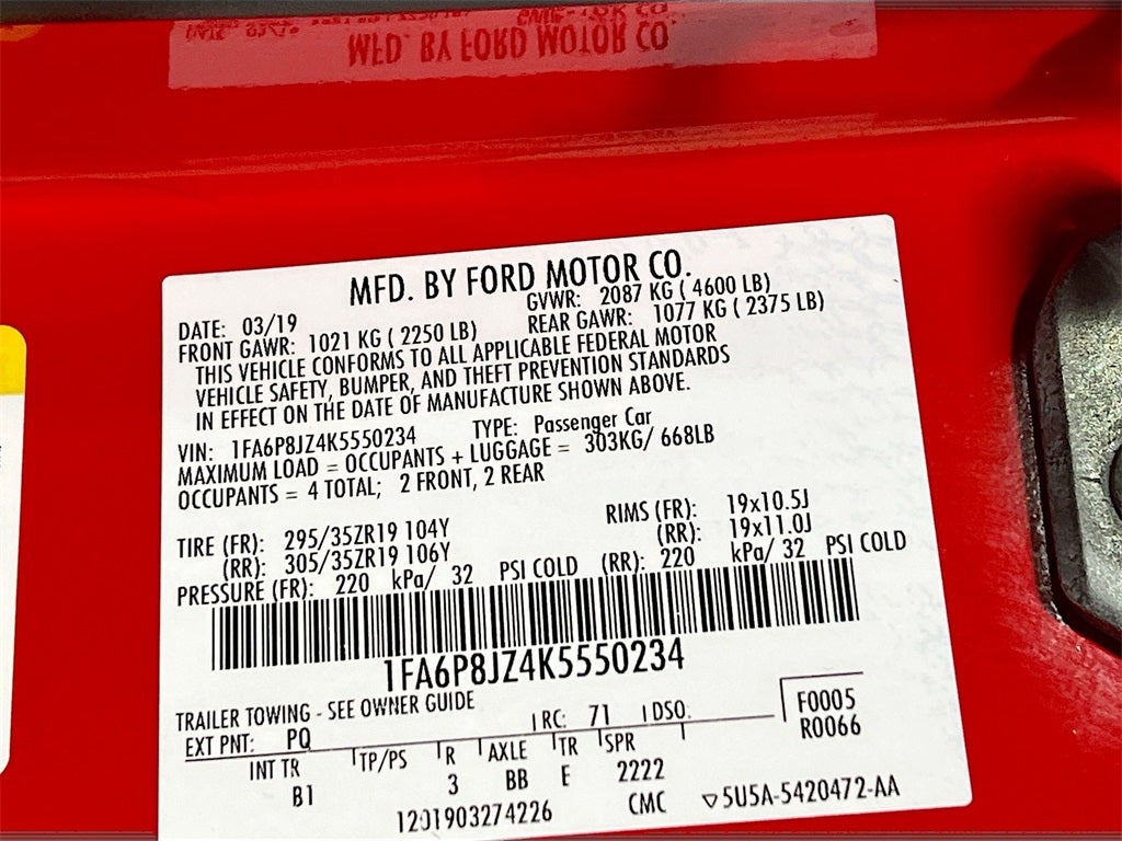 2019 Ford Mustang Shelby GT350