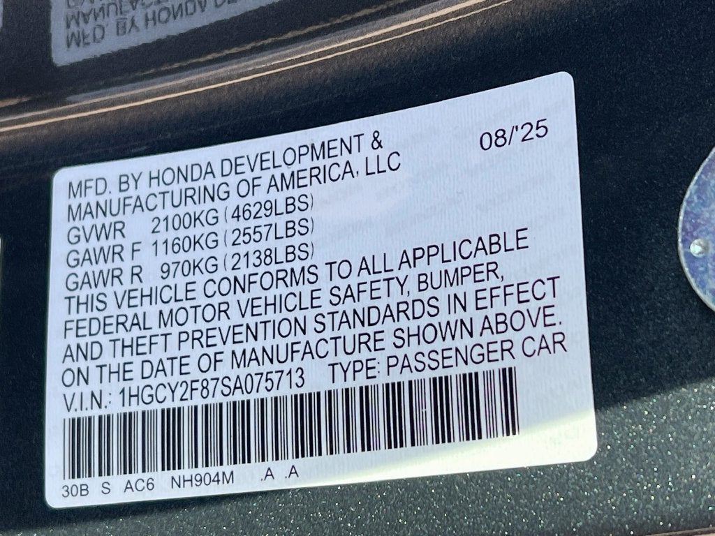 2025 Honda Accord Hybrid Touring