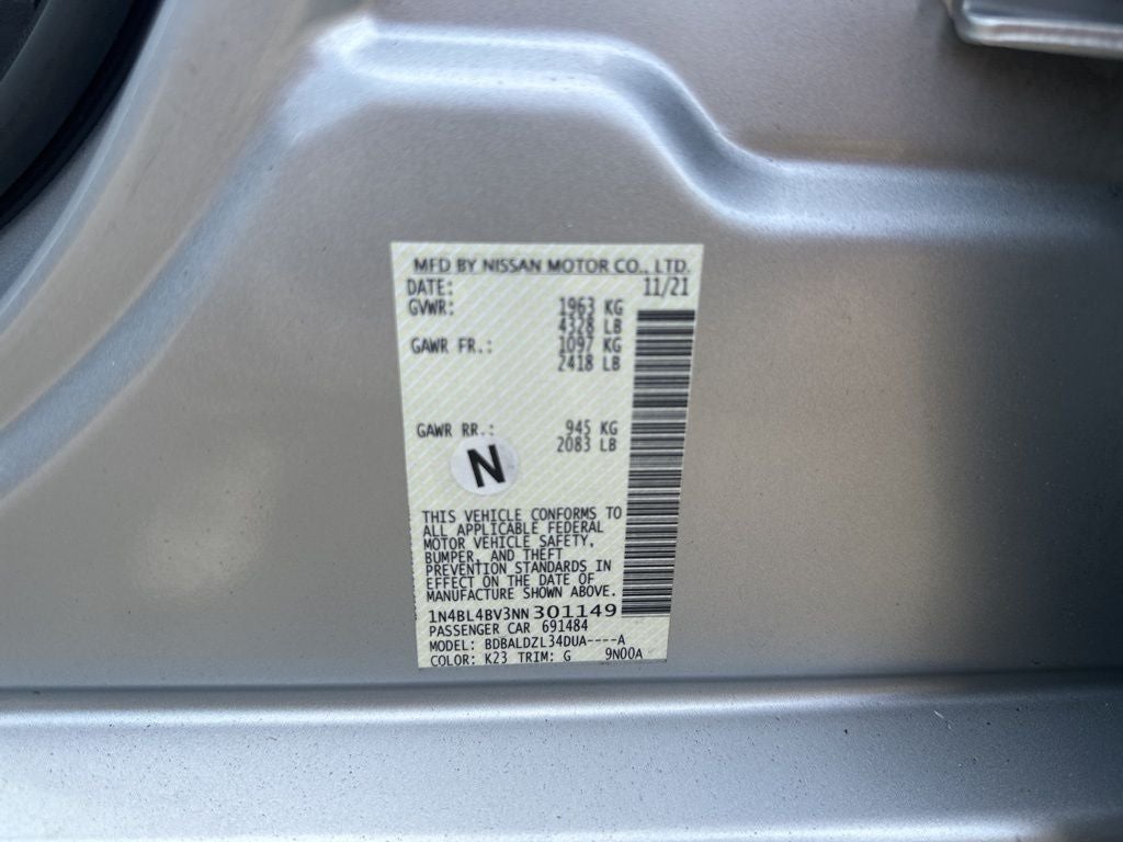 2022 Nissan Altima 2.5 S