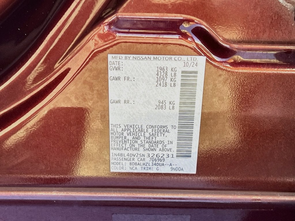 2025 Nissan Altima 2.5 SV
