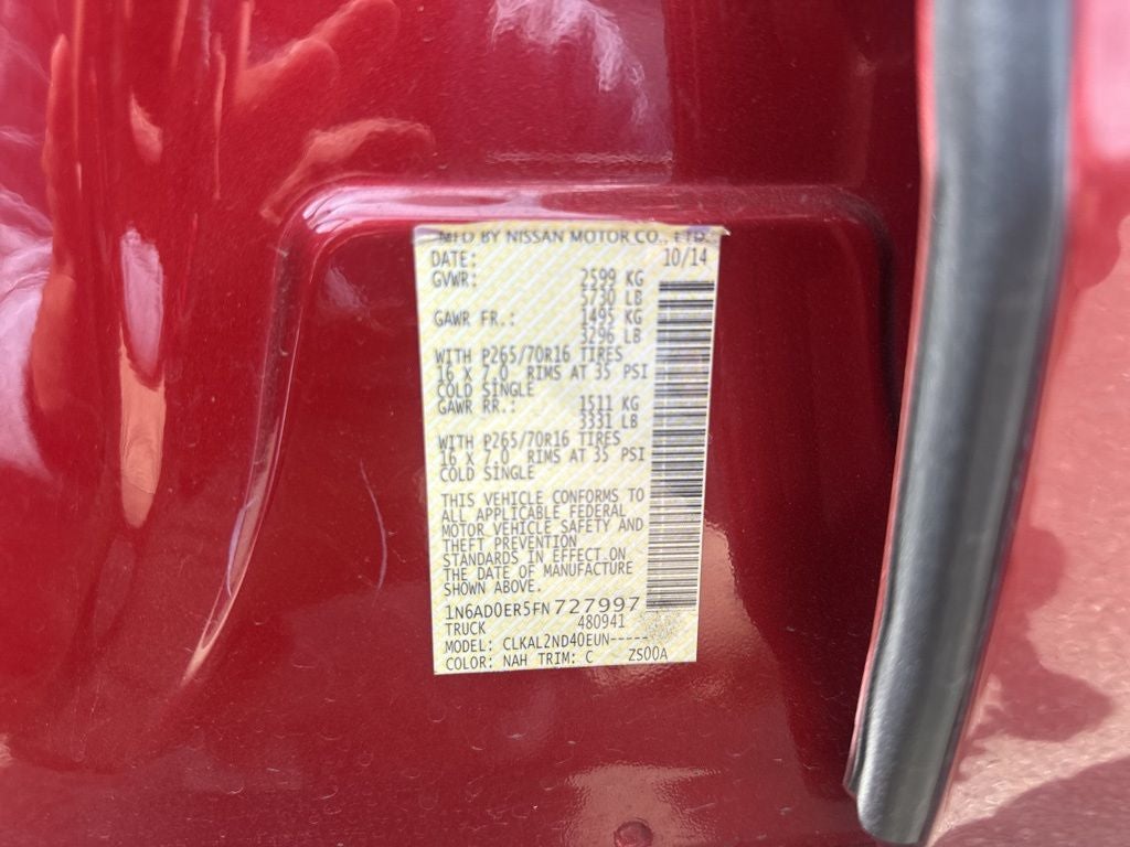 2015 Nissan Frontier SV