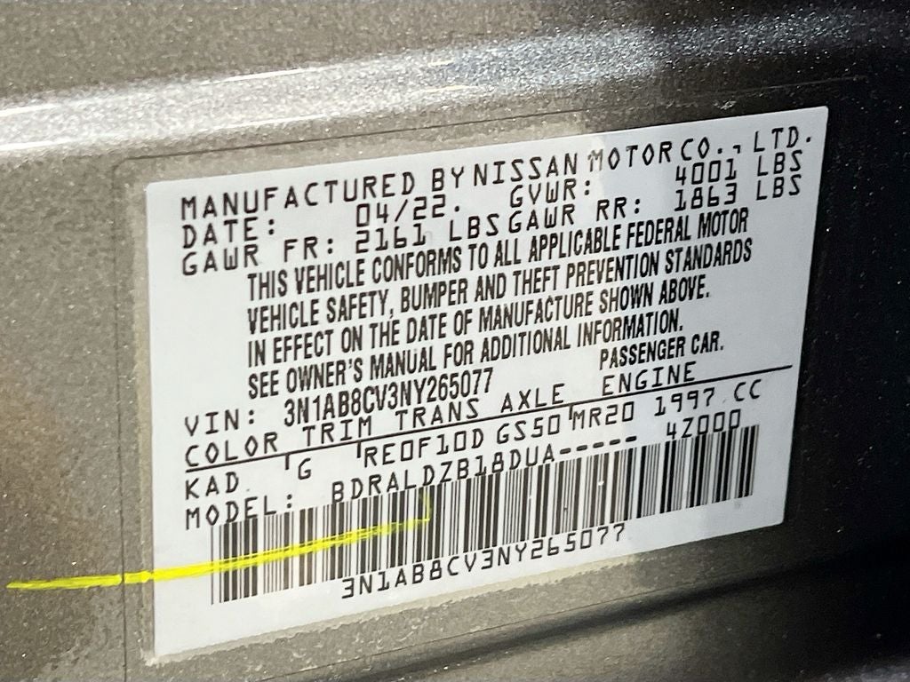 2022 Nissan Sentra SV