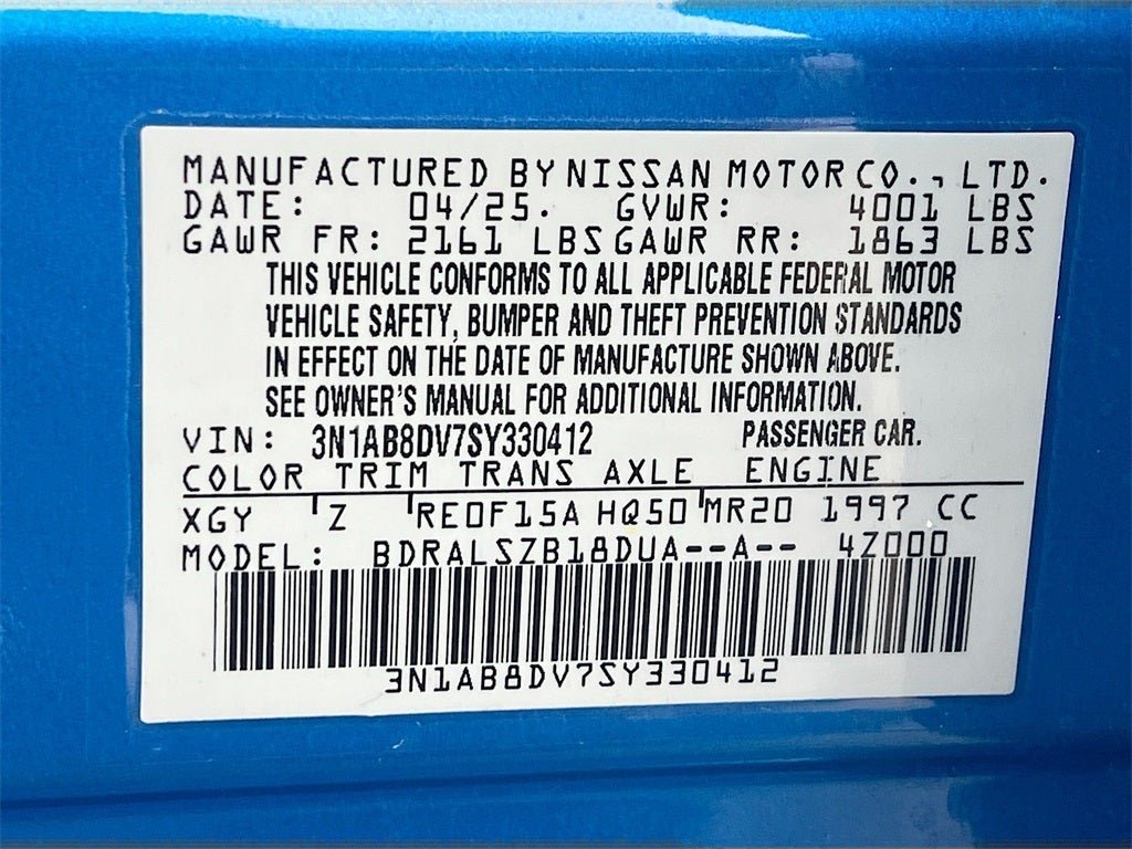 2025 Nissan Sentra SR