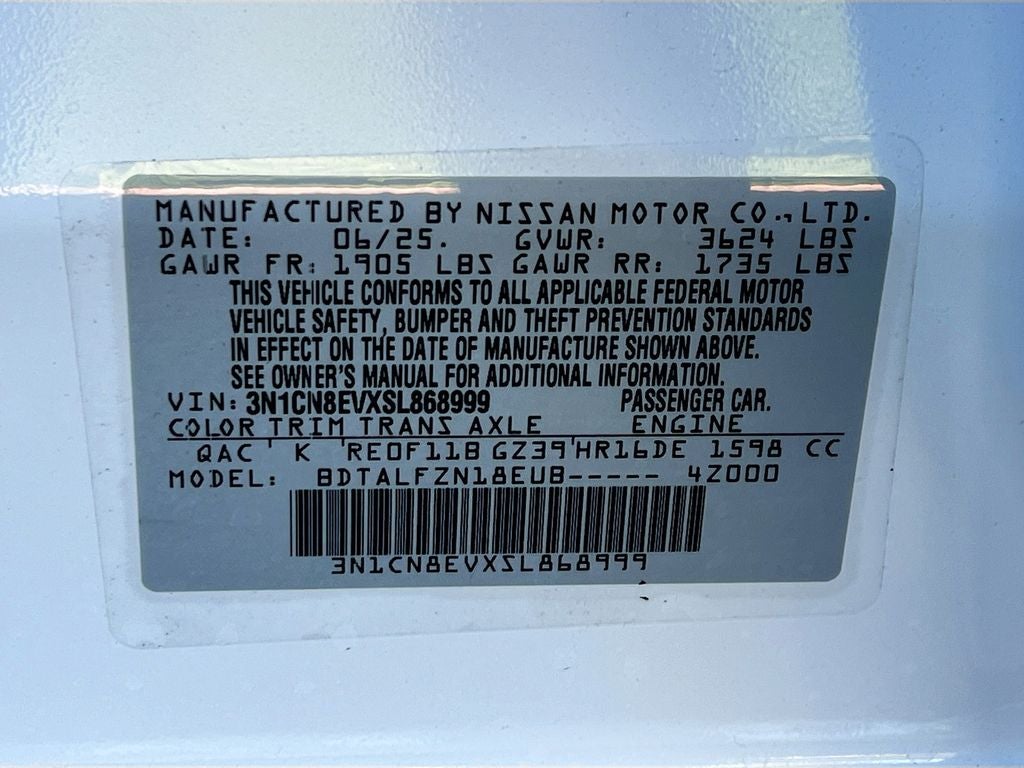 2025 Nissan Versa 1.6 SV