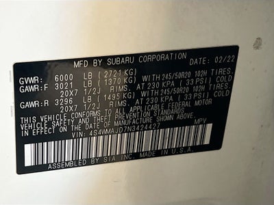 2022 Subaru Ascent Onyx Edition