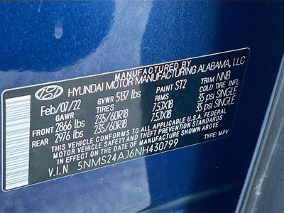 2022 Hyundai SANTA FE SEL