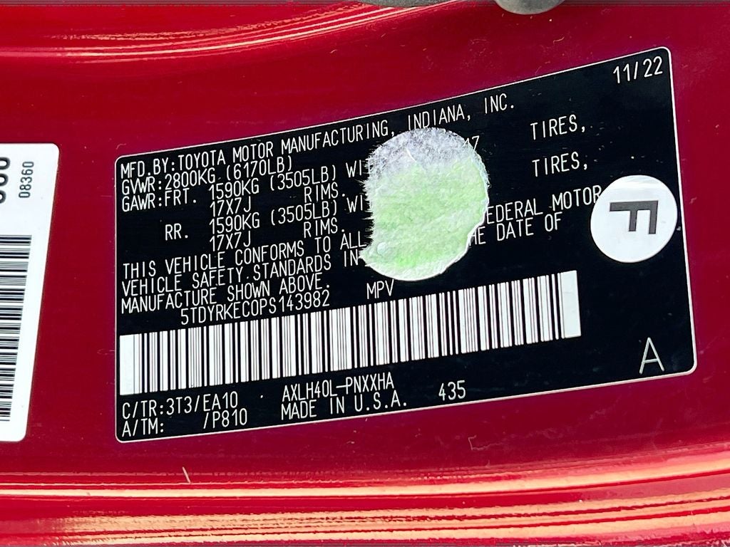 2023 Toyota Sienna XLE 7 Passenger