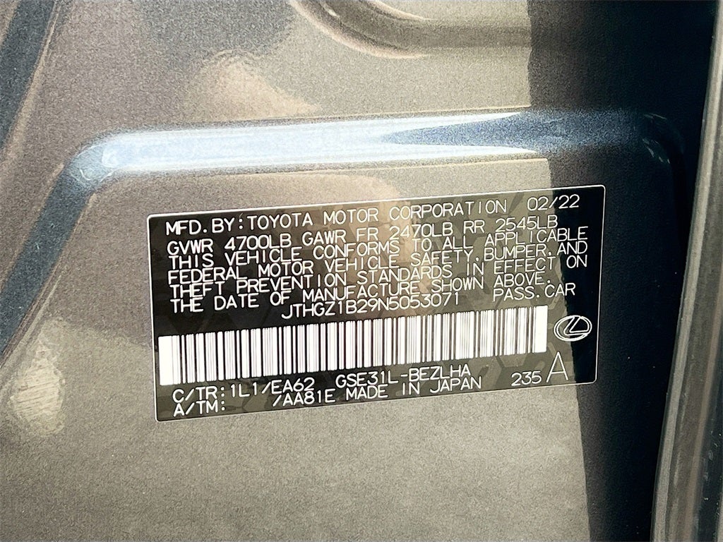 2022 Lexus IS 350 F SPORT