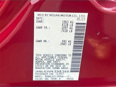 2023 Nissan Altima 2.5 SR