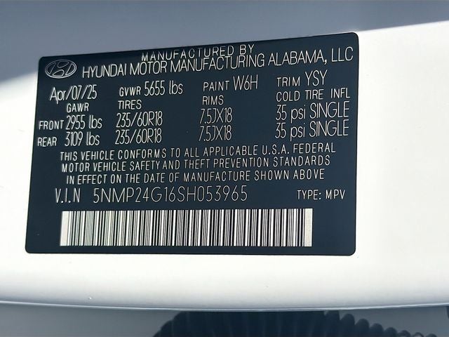 2025 Hyundai SANTA FE HYBRID SEL