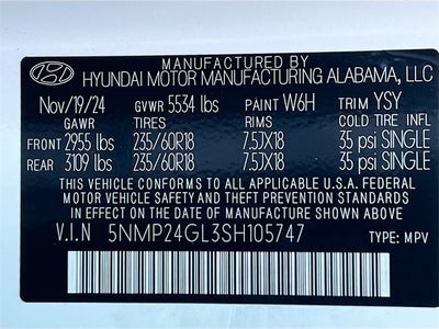 2025 Hyundai SANTA FE SEL