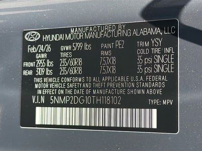 2026 Hyundai SANTA FE HYBRID SEL