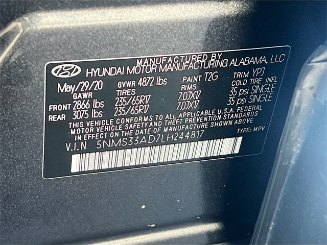 2020 Hyundai SANTA FE SEL