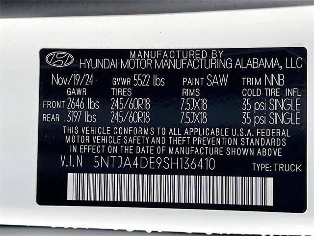 2025 Hyundai SANTA CRUZ SE