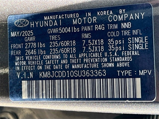 2025 Hyundai TUCSON HYBRID SEL Convenience