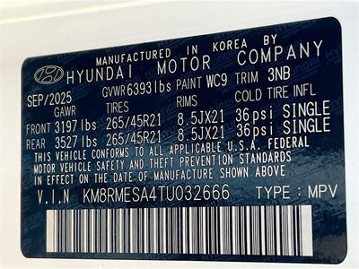 2026 Hyundai PALISADE HYBRID Calligraphy