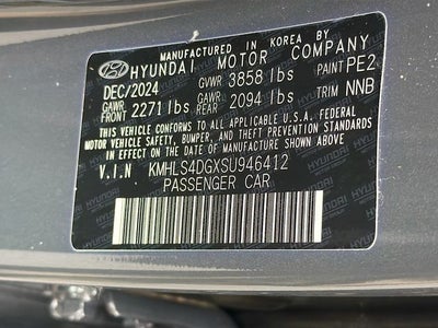 2025 Hyundai ELANTRA SEL Convenience